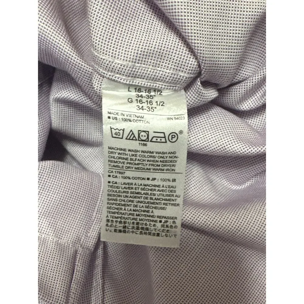 Banana Republic Men's Purple Non Iron Slim Fit Long Sleeve Button Down Shirt L